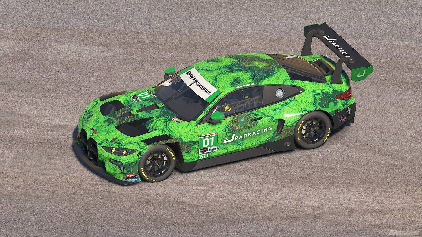 Green topographic livery BMW M4 GT3, #01