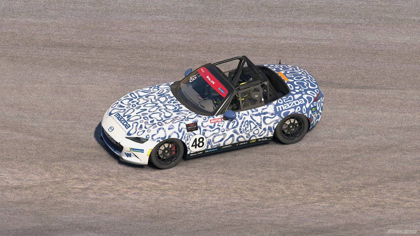 Blue and white MX-5 Cup alternate livery