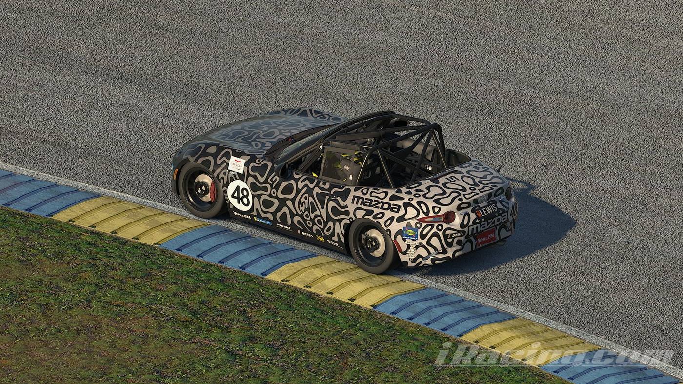 Grey MX-5 Cup alternate livery, rear view